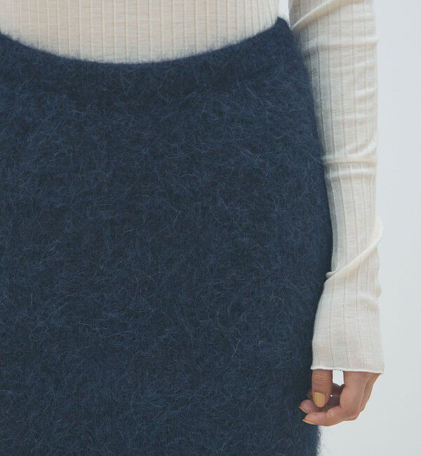 MACPHEE「シャギーアルパカ ストレートスカート」|タイト|