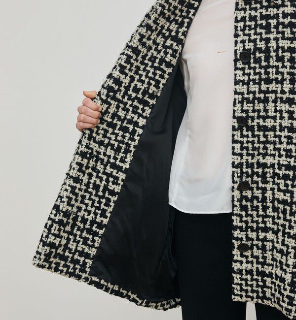 DES PRES「ビンテージブークレーツイード バルカラーコート」|ステンカラーコート|