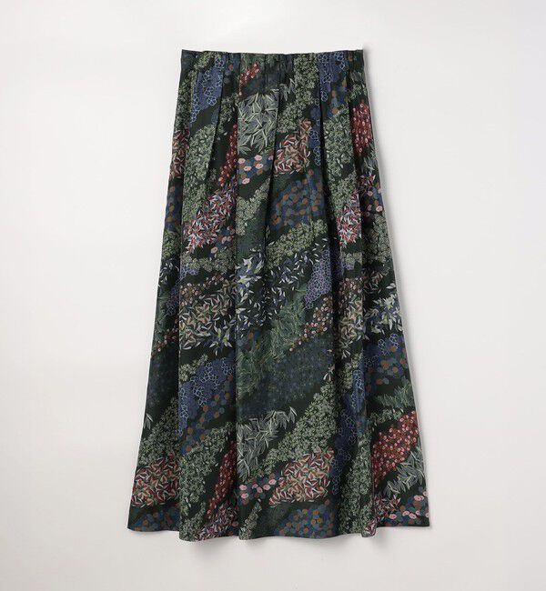 CABaN「 FLOWER RIVERプリント タックロングスカート」|スカート|