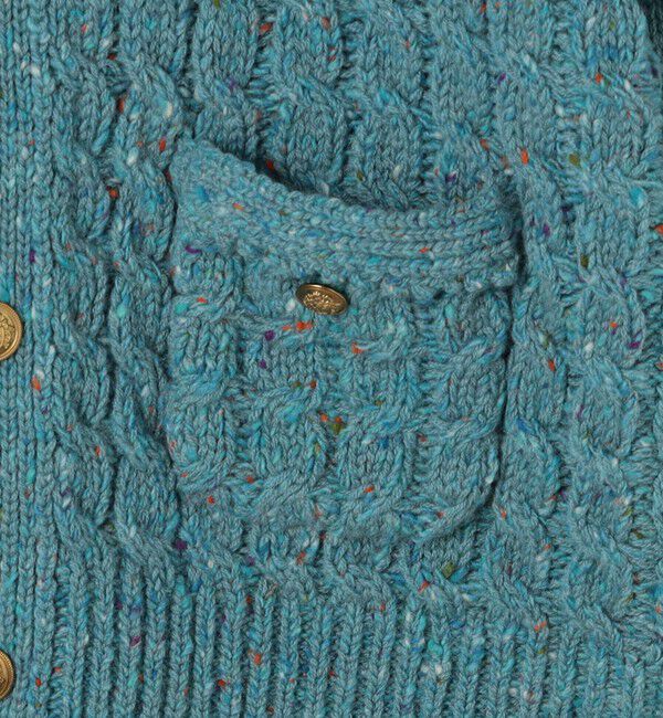 CABaN「ウールネップ ケーブルニットカーディガン」|カーディガン|