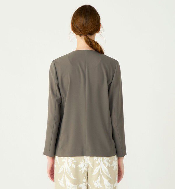 Ballsey「【WEB先行予約】サブレジョーゼット Vカラー1Bジャケット」|ノーカラージャケット|