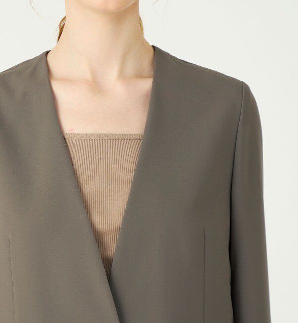 Ballsey「【WEB先行予約】サブレジョーゼット Vカラー1Bジャケット」|ノーカラージャケット|