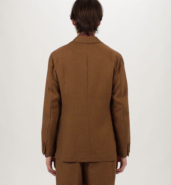 TOMORROWLAND MENS「ウールリネンメッシュシャンブレー ダブルブレステッド6Bジャケット」|テーラードジャケット|