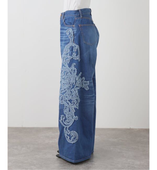  「TAAKK SCULPTURAL EMBROIDERY DENIM PANTS TA26SS-PT331：デニムパンツ」|デニム|