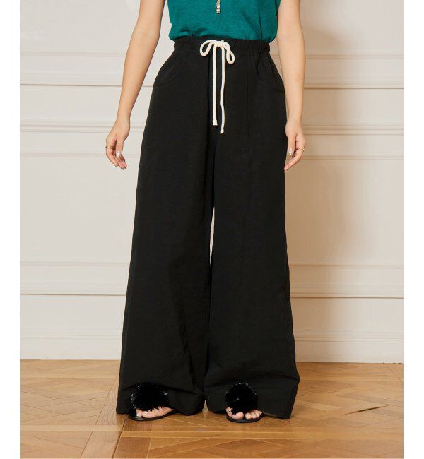 IENA LA BOUCLE「IENA LA BOUCLE コットンリネンスラブワイドパンツ」|その他|