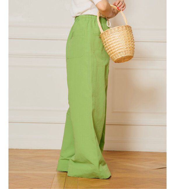 IENA LA BOUCLE「IENA LA BOUCLE コットンリネンスラブワイドパンツ」|その他|