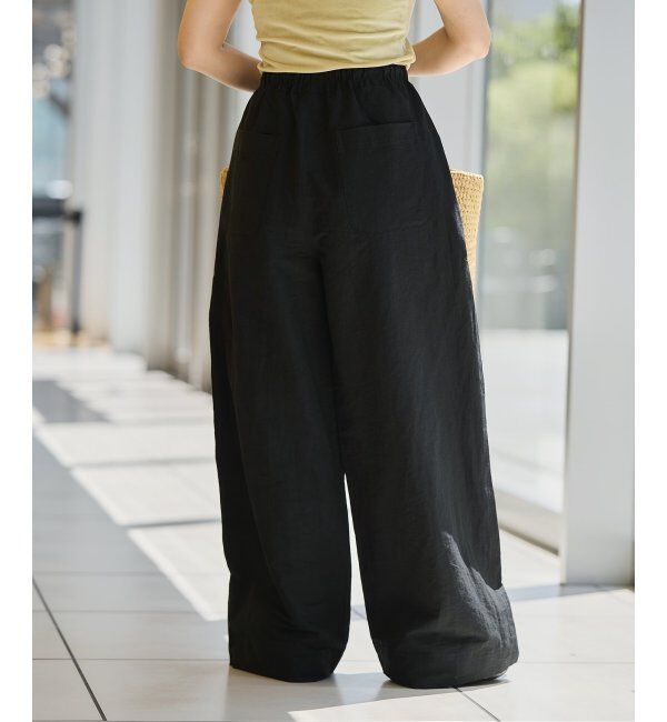 IENA LA BOUCLE「IENA LA BOUCLE コットンリネンスラブワイドパンツ」|その他|