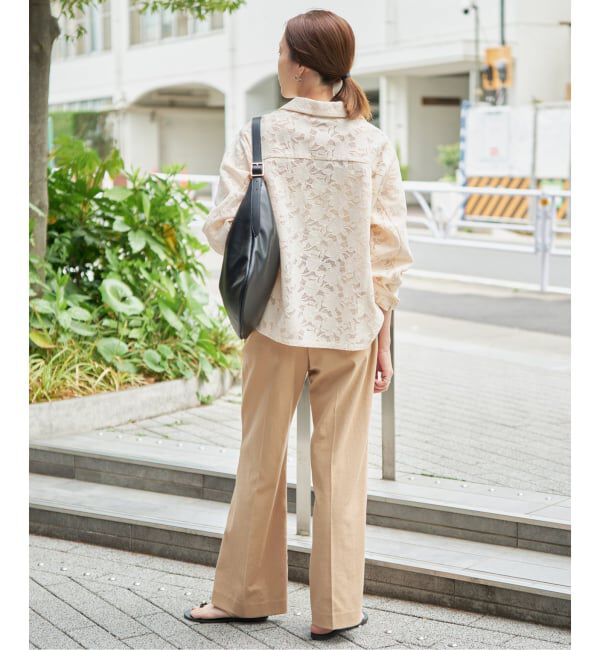 SLOBE IENA「ブロイダーレースオープンカラーシャツ」|シャツ・ブラウス|