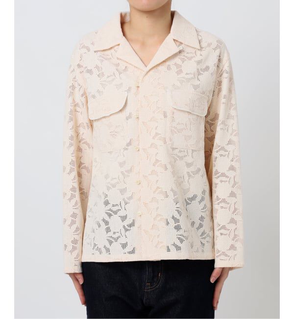 SLOBE IENA「ブロイダーレースオープンカラーシャツ」|シャツ・ブラウス|