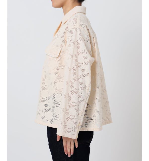 SLOBE IENA「ブロイダーレースオープンカラーシャツ」|シャツ・ブラウス|