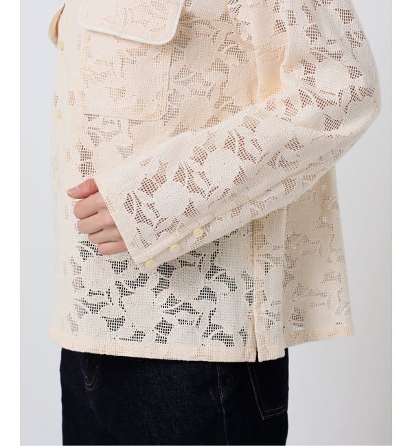 SLOBE IENA「ブロイダーレースオープンカラーシャツ」|シャツ・ブラウス|