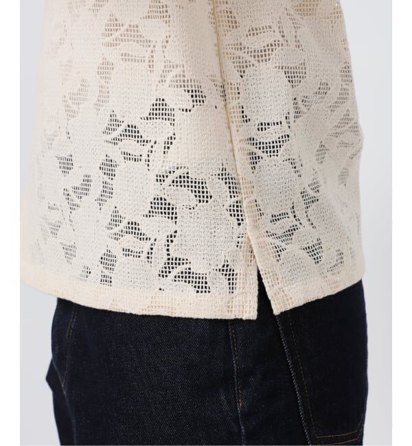 SLOBE IENA「ブロイダーレースオープンカラーシャツ」|シャツ・ブラウス|