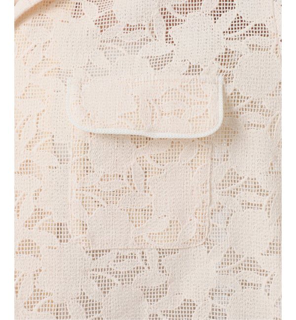 SLOBE IENA「ブロイダーレースオープンカラーシャツ」|シャツ・ブラウス|