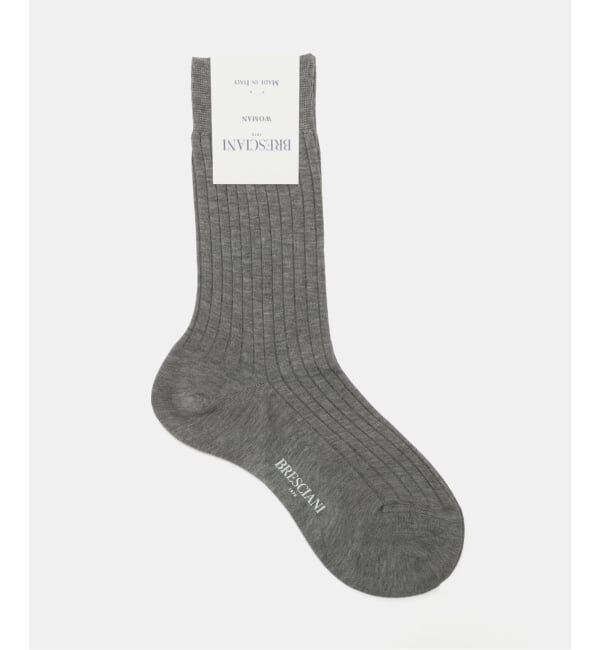 VERMEIL par iena「BRESCIANI ブレッシアーニ  別注リブソックス WD009UN0001」|ソックス|グレーA