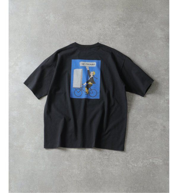 EDIFICE「《追加》SAVIGNAC (サヴィニャック) 別注 French Company プリント Tシャツ」|Tシャツ・カットソー|ブラック A