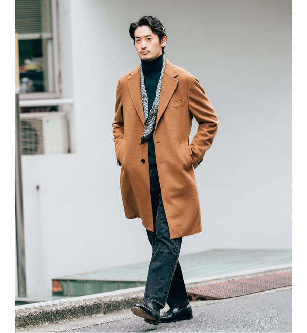 EDIFICE「SUPER 140&rsquo;s ウール / カシミヤ チェスターコート」|チェスターコート|