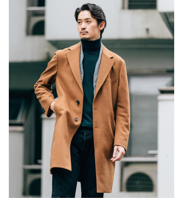 EDIFICE「SUPER 140&rsquo;s ウール / カシミヤ チェスターコート」|チェスターコート|