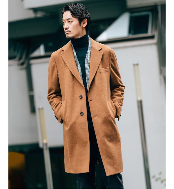 EDIFICE「SUPER 140&rsquo;s ウール / カシミヤ チェスターコート」|チェスターコート|