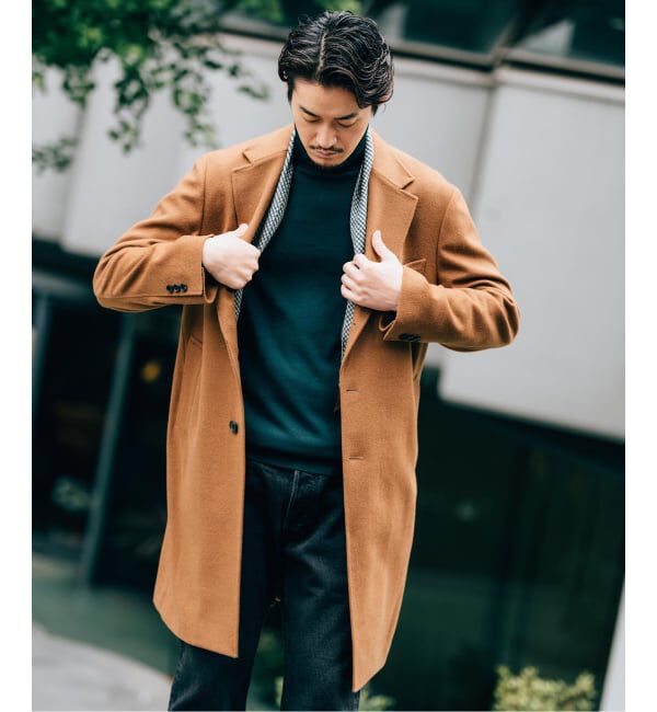 EDIFICE「SUPER 140&rsquo;s ウール / カシミヤ チェスターコート」|チェスターコート|