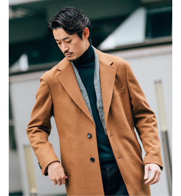 EDIFICE「SUPER 140&rsquo;s ウール / カシミヤ チェスターコート」|チェスターコート|