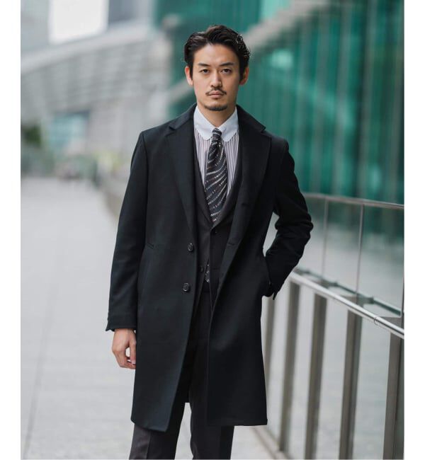 EDIFICE「SUPER 140&rsquo;s ウール / カシミヤ チェスターコート」|チェスターコート|