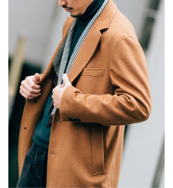 EDIFICE「SUPER 140&rsquo;s ウール / カシミヤ チェスターコート」|チェスターコート|