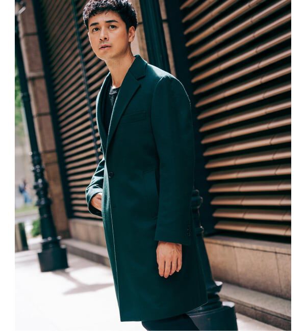 EDIFICE「SUPER 140&rsquo;s ウール / カシミヤ チェスターコート」|チェスターコート|