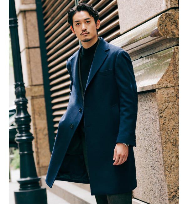 EDIFICE「SUPER 140&rsquo;s ウール / カシミヤ チェスターコート」|チェスターコート|