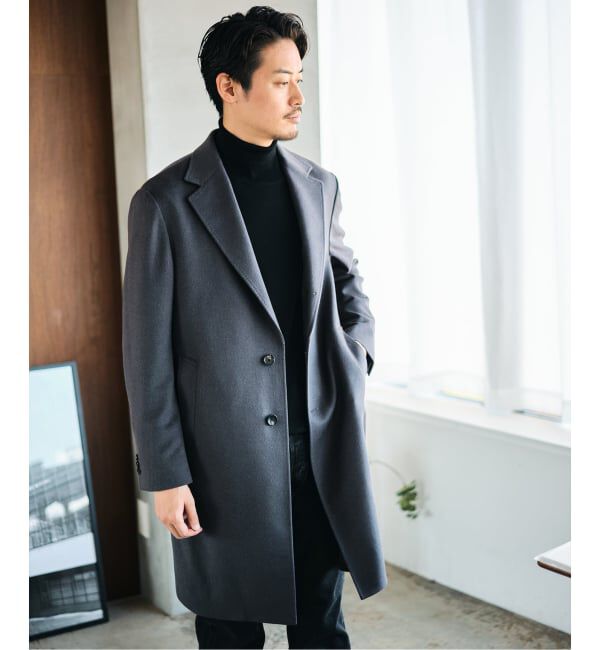 EDIFICE「SUPER 140&rsquo;s ウール / カシミヤ チェスターコート」|チェスターコート|