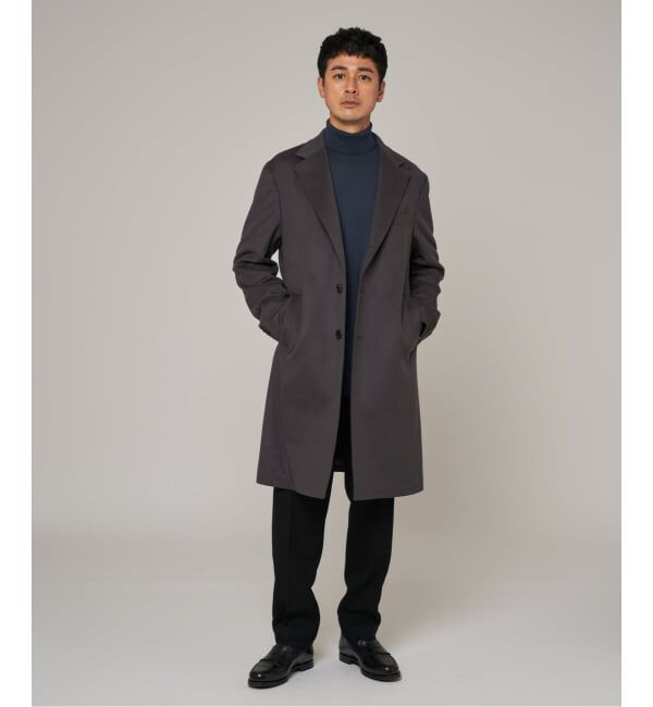 EDIFICE「SUPER 140&rsquo;s ウール / カシミヤ チェスターコート」|チェスターコート|