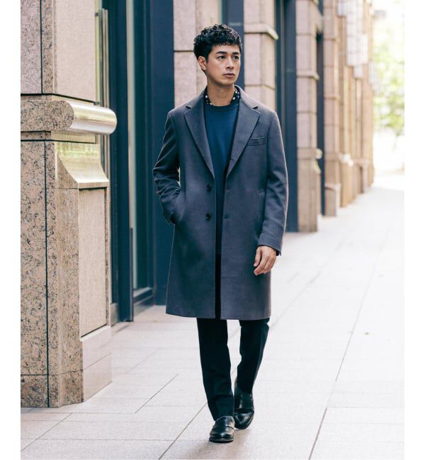 EDIFICE「SUPER 140&rsquo;s ウール / カシミヤ チェスターコート」|チェスターコート|