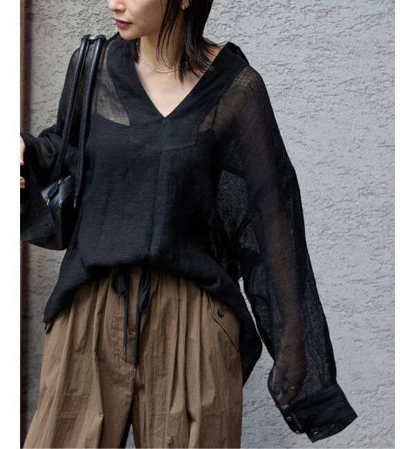 JOURNAL STANDARD「《追加2》リネンメッシュシャツ」|シャツ・ブラウス|