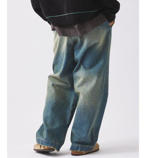 JOURNAL STANDARD relume「ワイドストレート ブラスト デニム スラックス」|デニム|
