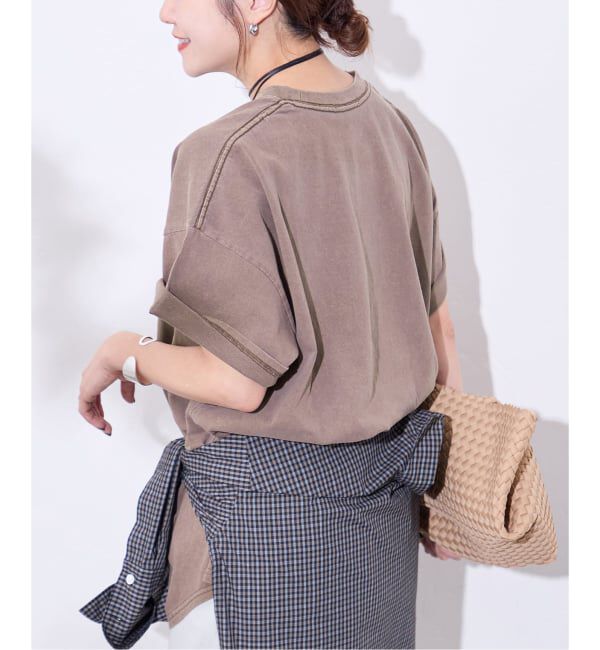 JOURNAL STANDARD「《追加予約2》ラウンドヘムピグメントT」|Tシャツ・カットソー|