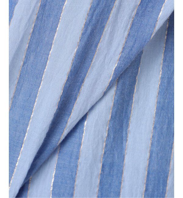 Spick and Span「HYU ストライプギャザーシャツワンピース」|ワンピース|