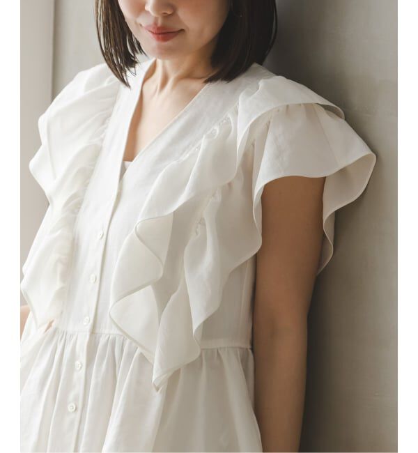 NOBLE「ウォーターエッジフリルブラウス」|シャツ・ブラウス|