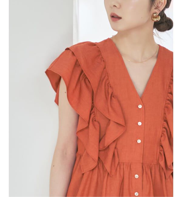 NOBLE「ウォーターエッジフリルブラウス」|シャツ・ブラウス|