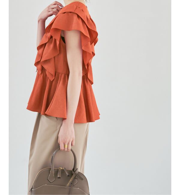 NOBLE「ウォーターエッジフリルブラウス」|シャツ・ブラウス|