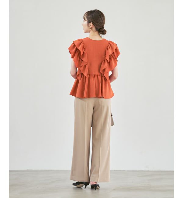 NOBLE「ウォーターエッジフリルブラウス」|シャツ・ブラウス|