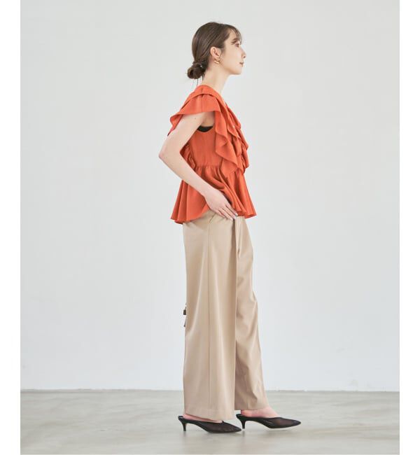 NOBLE「ウォーターエッジフリルブラウス」|シャツ・ブラウス|