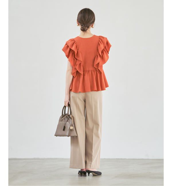 NOBLE「ウォーターエッジフリルブラウス」|シャツ・ブラウス|
