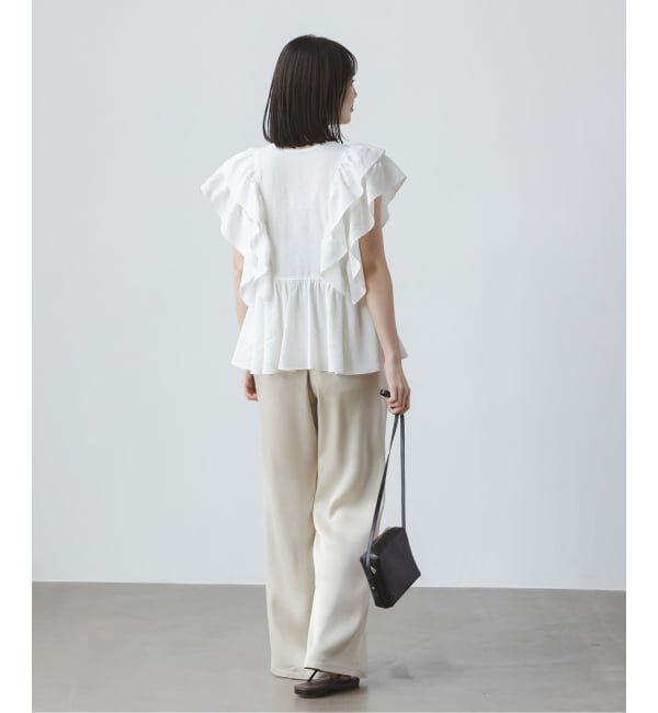 NOBLE「ウォーターエッジフリルブラウス」|シャツ・ブラウス|