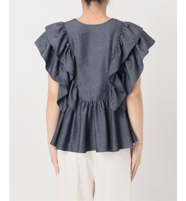NOBLE「ウォーターエッジフリルブラウス」|シャツ・ブラウス|