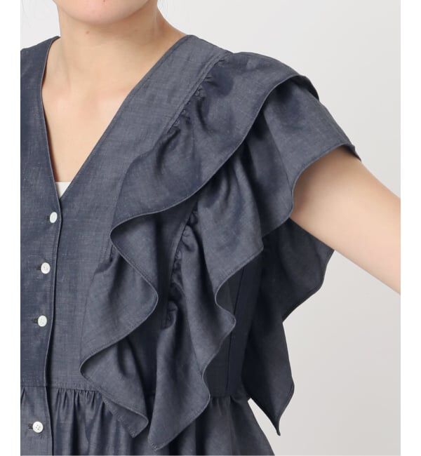 NOBLE「ウォーターエッジフリルブラウス」|シャツ・ブラウス|