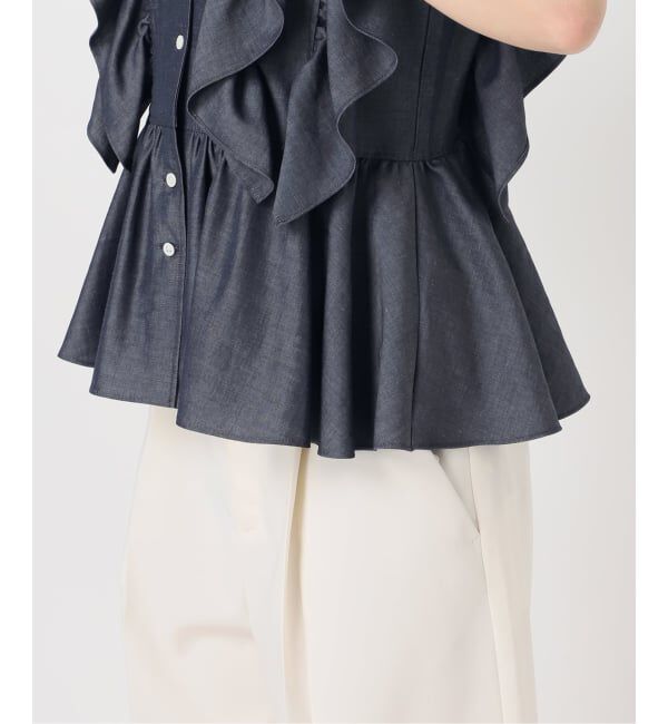 NOBLE「ウォーターエッジフリルブラウス」|シャツ・ブラウス|