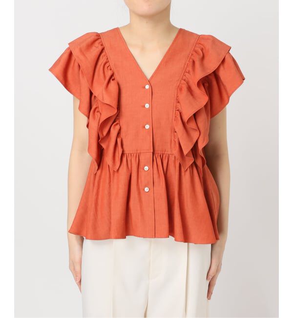 NOBLE「ウォーターエッジフリルブラウス」|シャツ・ブラウス|