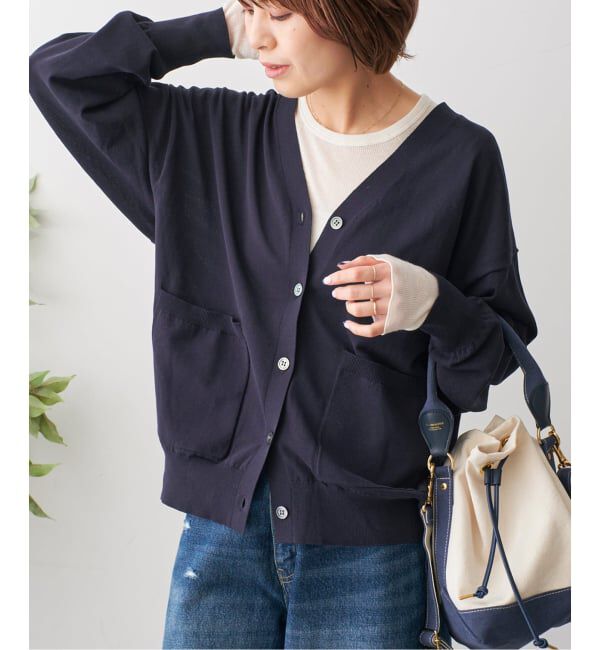 Spick and Span「《追加》コットンハイゲージカーディガン」|カーディガン|