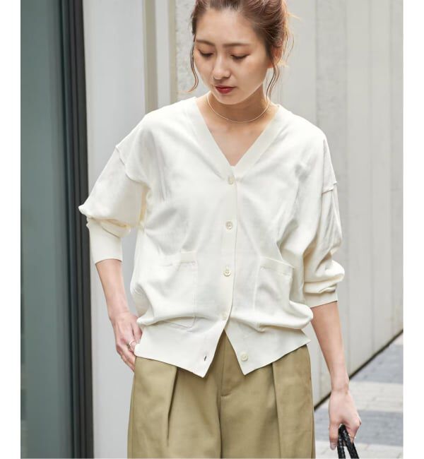 Spick and Span「《追加》コットンハイゲージカーディガン」|カーディガン|