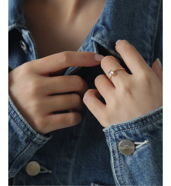 Lilas by Spick&Span「ホワイトトパーズバケットリング K10」|リング|