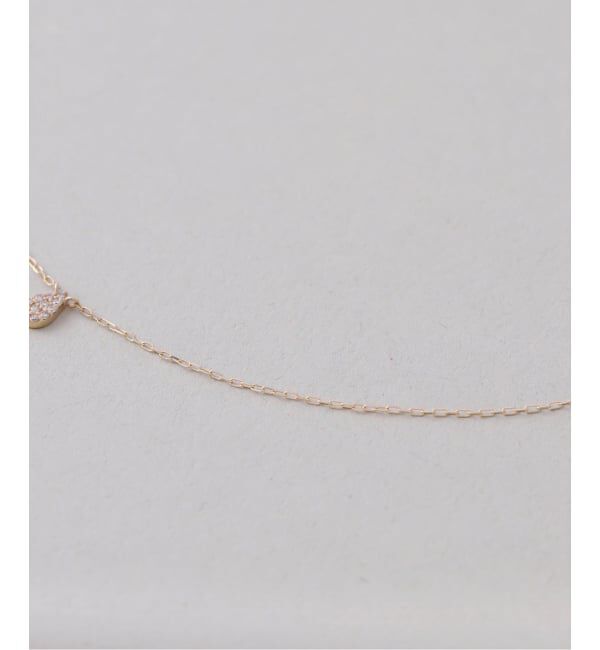 Lilas by Spick&Span「プチダイヤペアシェイプネックレス K10」|ネックレス|